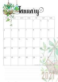 2021 Calendar Free Printable Plants Theme Cute Freebies For You In 2020 Free Printable Calender Planner Printables Free Free Printable Calendar