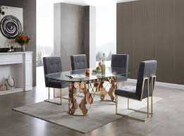 Gold & marble ikea tables hack diy | bang on style. Ritz Modern Dining Table Glass Rose Gold Buy 3230 In A Modern Furniture Store Fairfield Nj Casa Eleganza Furniture Mattress