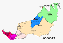 It lies in east malaysia and shares the island of borneo with the eastern state of sabah, the separate country of brunei and the indonesian provinces of kalimantan. Map Of Sarawak Malaysia Sarawak State Hd Png Download Transparent Png Image Pngitem