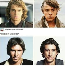 Star Wars Kylo Ren Ben Solo Han Solo Anakin Skywalker Luke Skywalker Star Wars Cast Star Wars Jokes Star Wars Fandom