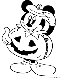 Download and print these mickey halloween coloring pages for free. Mickey As A Pumpkin Disney Halloween Coloring Pages Printable