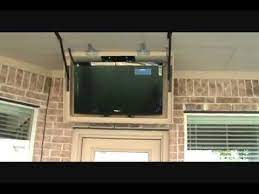 Outdoor tv box outdoor tv covers outdoor decor outside tv covers outdoor rooms outdoor tv case outdoor tv mount outdoor bars outdoor super simple outdoor tv cabinet made for 50 tv out of pressure treated lumber and some barn style hardware. Retractable Tv Mount Youtube