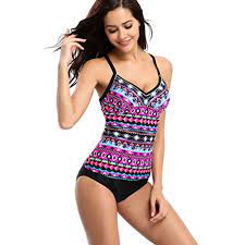 Attraco Women S Tankini Swimsuit Tribal Tankini Set High Waist Tankini Swimwear Click Image Tankini Swimsuits For Women Bathing Suit Prints Tribal Swimwear