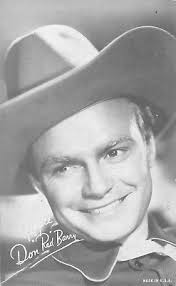 DON "RED" BARRY AMERICAN ACTOR ARCADE CARD PLAIN BACK