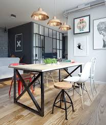 Interior Ig Highly Functional Masculine Apartment In Belarus Home Design Lover Dining Room Industrial Dining Room Design Apartment Decor