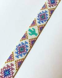 this saguaro cactus loom beaded bracelet featuring native american designs is handmade by artisan betty cona bead loom designs bead loom patterns loom patterns