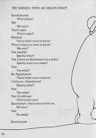 The Meehoo With An Exactlywatt By Shel Silverstein Shel Silverstein Poems Silverstein Poems Kids Poems