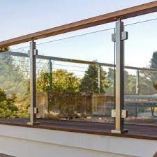 Glass Railing On Deck Glass Railing Posts Balcony Railing Design Balcony Glass Design Modern Staircase Railing