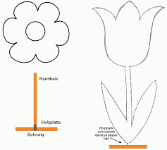 Basteln mit kindern und kleinkindern. Holzblumen Als Fruhlingshafte Dekoration
