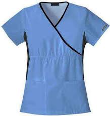 Scrubs Cherokee Flex I Bles Mock Wrap Solid Scrub Top Ceil Blue Xs Cherokee Woman Tops Scrub Tops