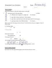 Don't foraet to answer the question within the problem. Monohybrid Cross Worksheet Key Docx Monohybrid Cross Worksheet Name Period Part A V Abula Match The Definitions On The Left With The Terms On The Course Hero