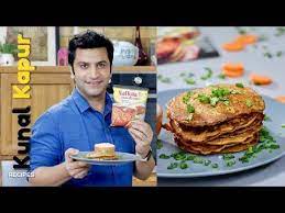 Besan Chilla Pancakes With Oats Kunal Kapur Recipes Indian Breakfast Recipe Youtube Indian Breakfast Recipes Breakfast Recipes