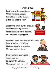I want to find a rhyme for the word. Fast Food Rhyme Bundle By Education With Imagination Tpt