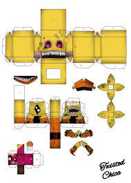 Twisted Chica Funko Pop Papercraft By Foolishpaper3347 On Deviantart Fnaf Crafts Fnaf Coloring Pages Paper Crafts