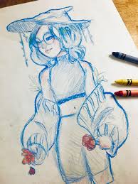 Drew At A Fancy Restaurant Only Had 3 Crayons Fam Art Humanoid Sketch Fancy