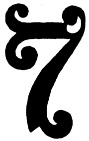 The Number 7 Tattoo Lettering Numbers Font Number 7