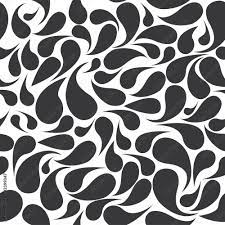 Simple paisley pattern black and white. Seamless Black And White Vintage Simple Paisley Pattern Vector Stock Vector Adobe Stock