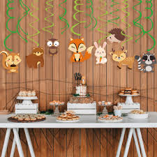 Cartoon Animal Theme Birthday Party Favors Forest Squirrel Hedgehog Rabbit Spiral Hanging Swirl Baby Shower Party Decoration Party Diy Decorations Aliexpress