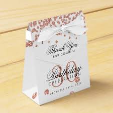 Thank You Gift Ideas For 40th Birthday Rose Gold Thank You 30th Birthday Confetti White Favor Box Custom Gift Ideas Diy 21st Birthday Favors 21st Birthday Party Favors 30th Birthday Party Favors