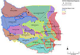 A ribbon of life through the concrete of houston. Map Of Watersheds In Harris County Adapted From A Similar Map From The Download Scientific Diagram