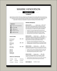 To acquire a minimum graduation in the specialized teaching subject as well as in education. English Teacher Resume Template Cv Examples Teaching Academic School Tutor Job Description