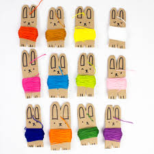 Embroidery floss can be used in so many ways! Diy Embroidery Floss Bunny Storage Organizers Pink Stripey Socks