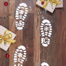 Santa Footprint Stencils Christmas Footprint Crafts Santa Footprints Handprint Christmas