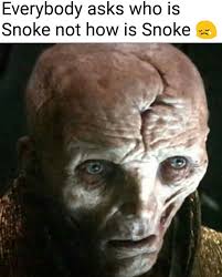 Poor Snoke Star Wars Humor Star Wars Leader Snoke