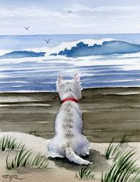 Robot Check Dog Print Art Dog Art West Highland Terrier