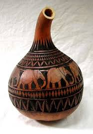 Gourd Art Masai Carved Gourd Water Carrier Decorative Gourds Gourd Art Painted Gourds