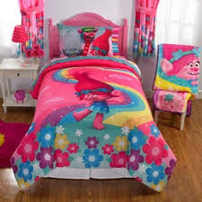 Dreamworks Trolls Show Me A Smile Comforter Set Purple Kids Bedding Kids Bedding Sets Bedding Set