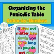 Organizing The Periodic Table Color By Number Physical Science High School Engaging Lessons Science Resources