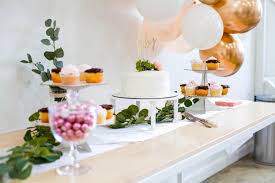 I went with a pink and aqua color scheme with lace accents and set out a yogurt bar, mimosas and cupcakes. A Blush Pink And Gold Baby Shower Brunch Coffee With Summer
