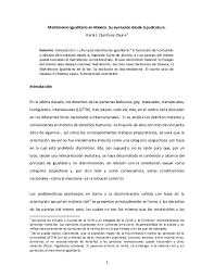¿un matrimonio heterosexual, o normal como dirían algunos, que no desea tener hijos, es degenerado? Pdf Matrimonio Igualitario En Mexico Su Evolucion Desde La Judicatura Karla Quintana Osuna Academia Edu