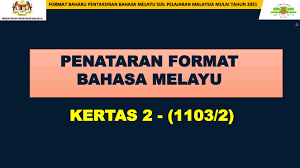 Penataran Format Baharu Kertas 2 1103 2 Bahasa Melayu Spm Mulai Tahun 2021
