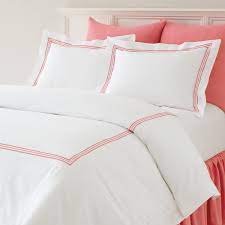 The design uses brushed microfiber fabrics that are machine washable for easy care. Pine Cone Hill Trio Coral Bedding Gracious Style