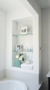 Maybe you would like to learn more about one of these? White Bathroom With Marble Tiled Niche Master Bathroom Update Glass Shelves In Bathroom Wall Niche Ideas