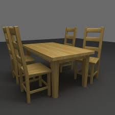 1.6m, 1.8m, 2.0m,2.2m and 2.4m. Pine Dining Table Chairs 3d Ma