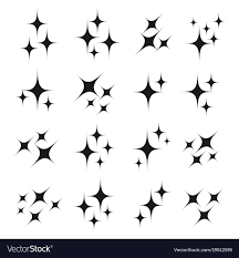 Sparkle Icon Set Black Glittery Glowing Or Brilliant Particle Of Fire Star Shimmer And Twinkle In Air V Star Tattoo Designs Star Tattoos Star Illustration
