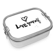 Контейнер для бутербродов ppd lunchbox bambus lilly. Love Yourself Steel Lunch Box Neu Paperproducts Design