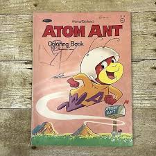 Ant and the grasshopper outline. Atom Ant Vintage Coloring Book Hanna Barbera Whitman 20 48 Picclick Uk