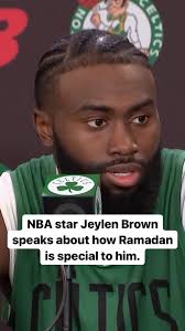 NBA star Jaylen Brown (@fchwpo), who plays for the Boston Celtics, speaks  about how Ramadan is special to him., 📹: @nbcsports , #nba #Ramadan  #basketball #celtics #islam #muslim