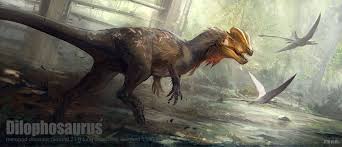 Artstation Dilophosaurus Jp Fan Art Jon Kuo Dilophosaurus Dinosaur Art Prehistoric Animals