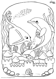 Ausmalbild Rochen Und Delfin Bauen Eine Sandburg Der Spielplatz Im Meer Ausmalbild Kinderbucher Zeichenprogramme