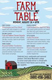 Farm To Table Dinner August 26 2013 With Images Juliste