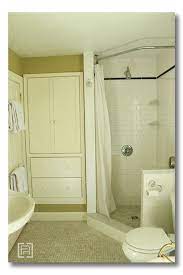 Love How This Shower Stall Has Been Extended Just A Little To Accommodate A Curtain Which Can Be Easily Replaced N Small Bathroom Shower Stall Corner Shower