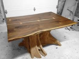 Cette table basse design a été. Original Design Dining Table Live Edge Bois Design Oak Walnut Solid Wood