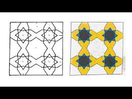 زخارف اسلامية هندسية رسم وحدة زخرفية لا نهائية زخرفة سهلة جدا islamic geometric youtube cards decor home decor