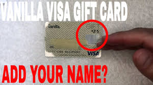My class gave me a walmart visa debit card for christmas 2008 for $100.00. How Do You Add Name To Vanilla Visa Gift Card Youtube