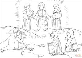 Moses And Elijah Appeared Before Them Talking With Jesus Coloring Page Free Printa In 2020 Jesus Coloring Pages Sunday School Coloring Pages Transfiguration Of Jesus
